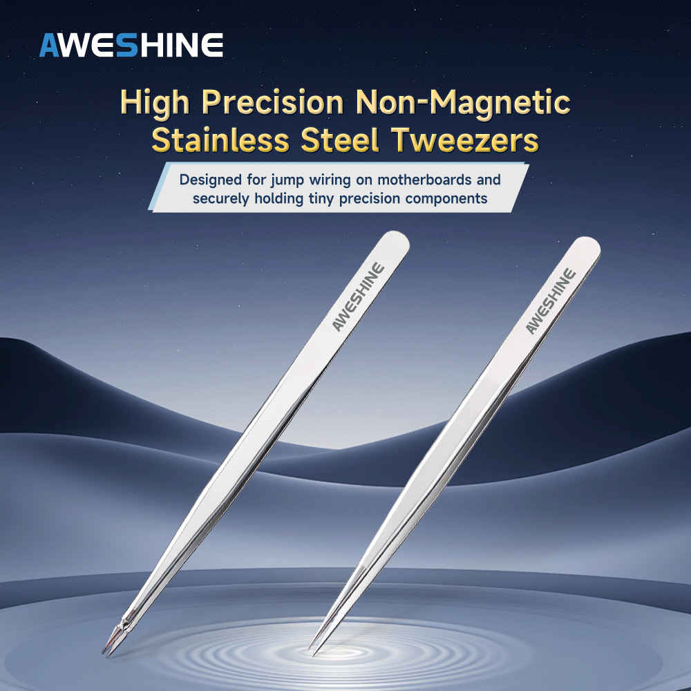 Non-magnetic stainless steel tweezers